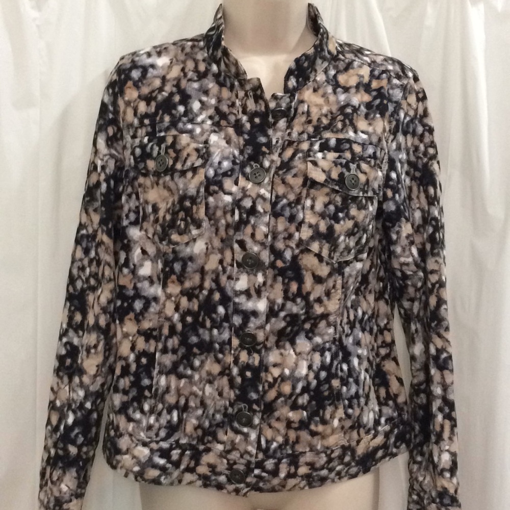 Christopher & Banks Size S Camo Look Top Soft